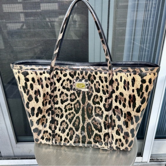 Dolce&Gabbana (Authentic) Leopard Print Patent leather Tote Bag - Picture 2 of 7
